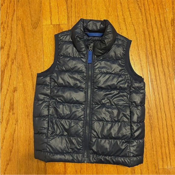 Primary Black Puffer Vest Boys Size 3 Lightweight Quilted Zip Winter Jacket - Picture 2 of 6